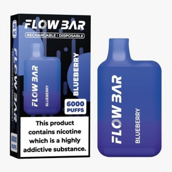 Pack of 10 Flow Bar 6000 Disposable Vape Pod Device - 20MG