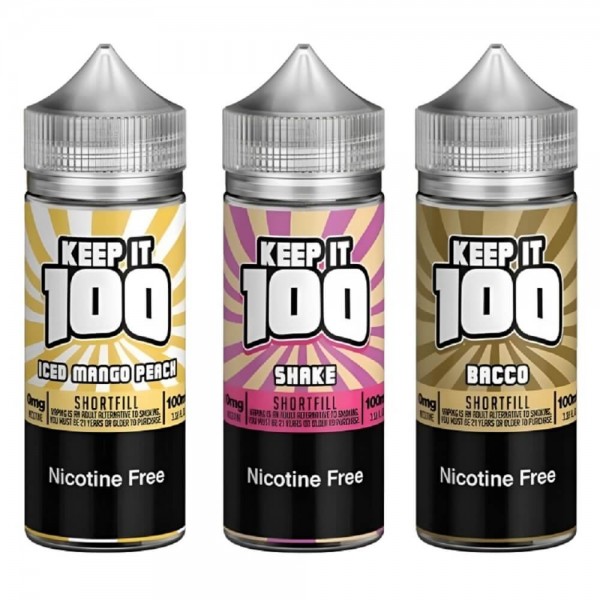 Keep It 100 Shortfill 100ml E-Liquid | All Ranges