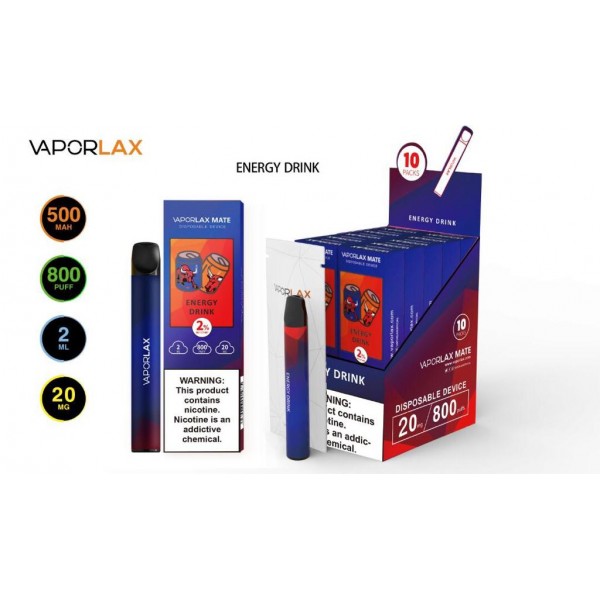 Vaporlax MATE 800 Disposable Vape Pod Device - 20MG