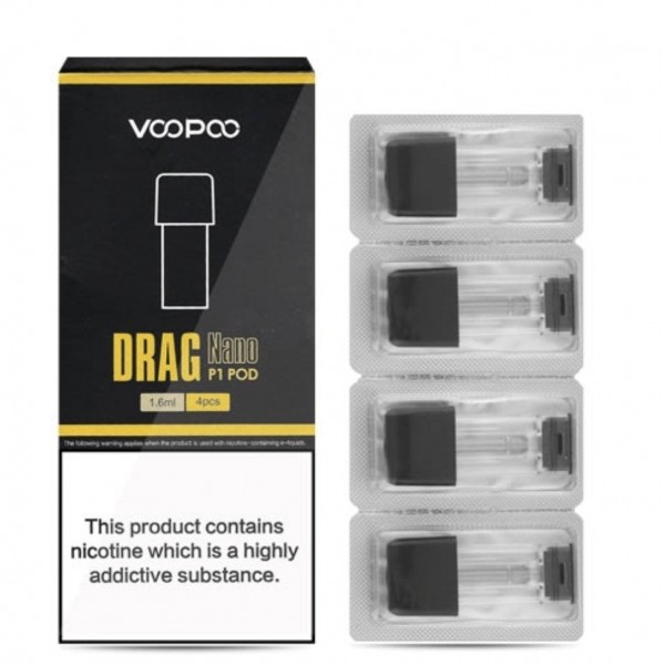 VOOPOO Drag Nano P1 Replacement Pods (4PCS) | Eliquid Base